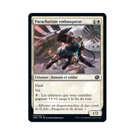(FOIL) Blanc - Parachutiste embusqueur (C) [BRO]