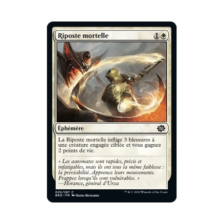 (FOIL) Blanc - Riposte mortelle (C) [BRO]