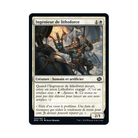 (FOIL) Blanc - Ingénieur de lithoforce (C) [BRO]