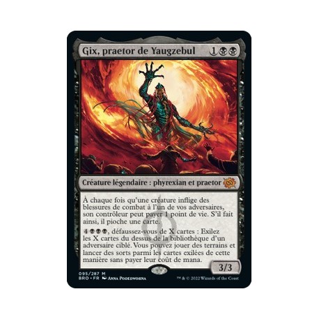 (FOIL) Noir - Gix, praetor de Yaugzebul (M) [BRO]