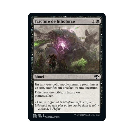 (FOIL) Noir - Fracture de lithoforce (C) [BRO]