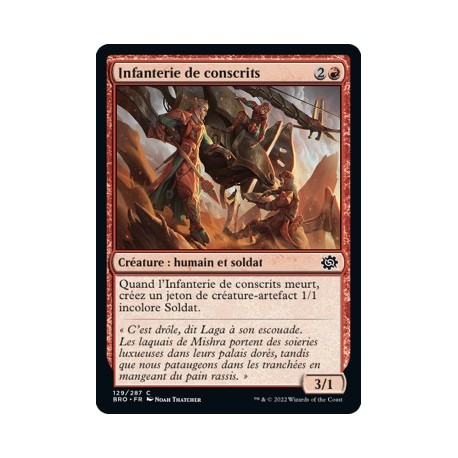 (FOIL) Rouge - Infanterie de conscrits (C) [BRO]