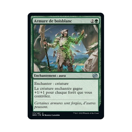 (FOIL) Vert - Armure de boisblanc (U) [BRO]