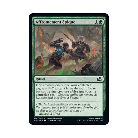 (FOIL) Vert - Affrontement épique (C) [BRO]