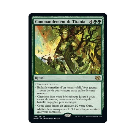 (FOIL) Vert - Commandement de Titania (R) [BRO]