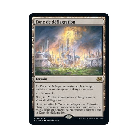 (FOIL) Terrain - Zone de déflagration (R) [BRO]