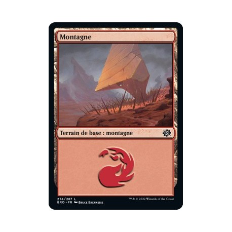 (FOIL) Terrain - Montagne (V3) (L) [BRO]