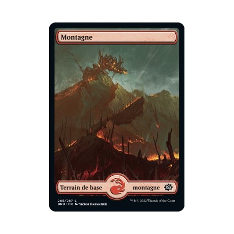 (FOIL) Terrain - Montagne (V2) (L) [BRO]