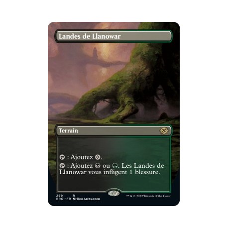 (FOIL) (ALT) Terrain - Landes de Llanowar (R) [BRO]