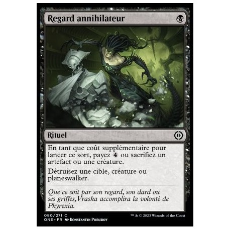 (FOIL) Noire - Regard annihilateur (C) [ONE]