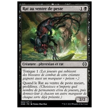 (FOIL) Noire - Rat au ventre de peste (V1) (C) [ONE]