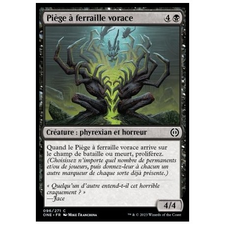 (FOIL) Noire - Piège à ferraille vorace (C) [ONE]