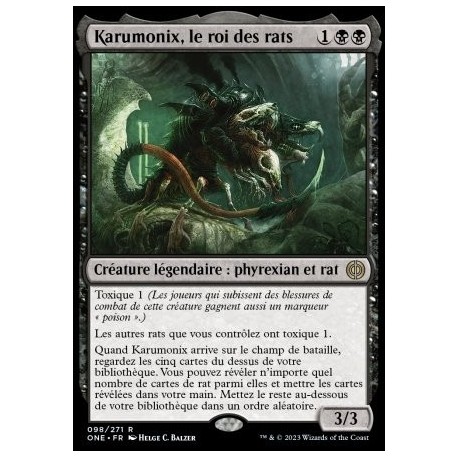 (FOIL) Noire - Karumonix, le roi des rats (V1) (R) [ONE]