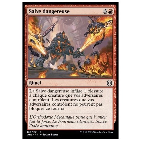 (FOIL) Rouge - Salve dangereuse (C) [ONE]