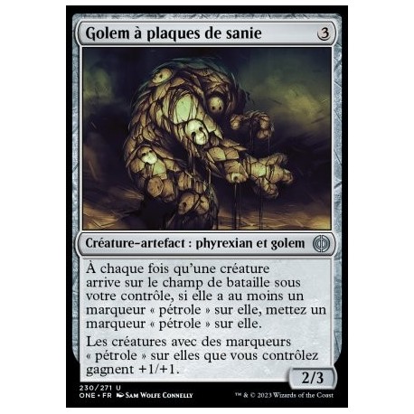 (FOIL) Artefact - Golem à plaques de sanie (U) [ONE]