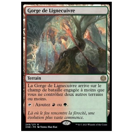 (FOIL) Terrain - Gorge de Lignecuivre (V1) (R) [ONE]