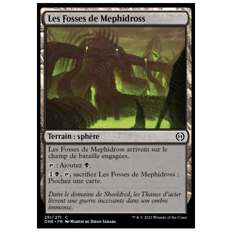 (FOIL) Terrain - Les Fosses de Mephidros (C) [ONE]