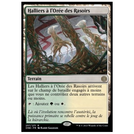 (FOIL) Terrain - Halliers à l'Orée des Rasoirs (V1) (R) [ONE]