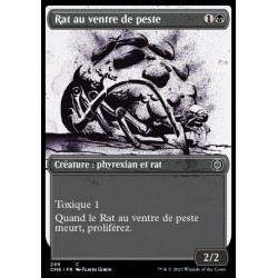 (FOIL) Noire - Rat au ventre de peste (V2) (C) [ONE]