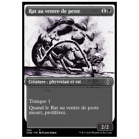 (FOIL) Noire - Rat au ventre de peste (V2) (C) [ONE]