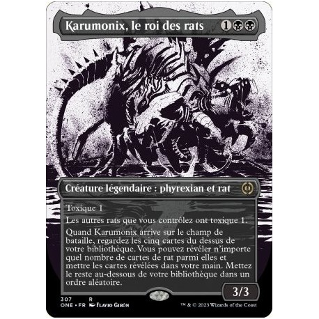 (FOIL) Noire - Karumonix, le roi des rats (V2) (R) [ONE]