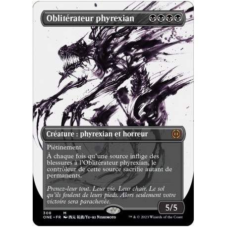 (FOIL) Noire - Oblitérateur phyrexian (V2) (M) [ONE]