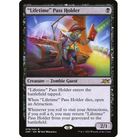 (Foil) Black - "Lifetime" Pass Holder (R) [UNF]
