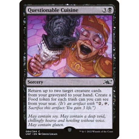 (Foil) Black - Questionable Cuisine (C) [UNF]