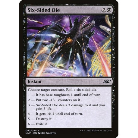 (Foil) Black - Six-Sided Die (C) [UNF]
