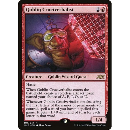 (Foil) Red - Goblin Cruciverbalist (R) [UNF]