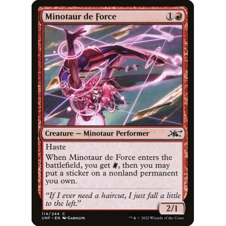 (Foil) Red - Minotaur de Force (C) [UNF]