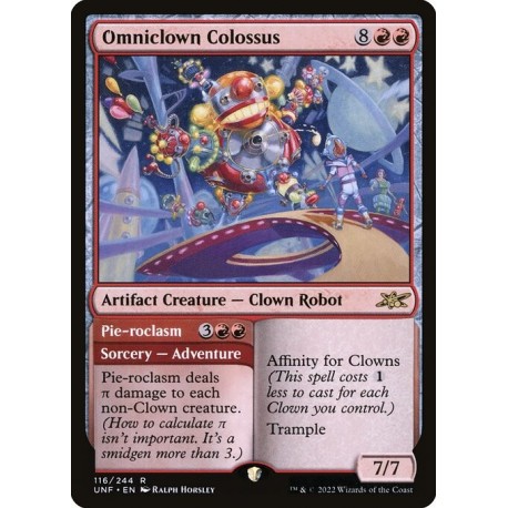 (Foil) Red - Omniclown Colossus // Pie-roclasm (R) [UNF]