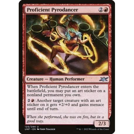 (Foil) Red - Proficient Pyrodancer (U) [UNF]