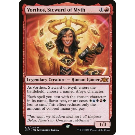 (Foil) Red - Vorthos, Steward of Myth (M) [UNF]
