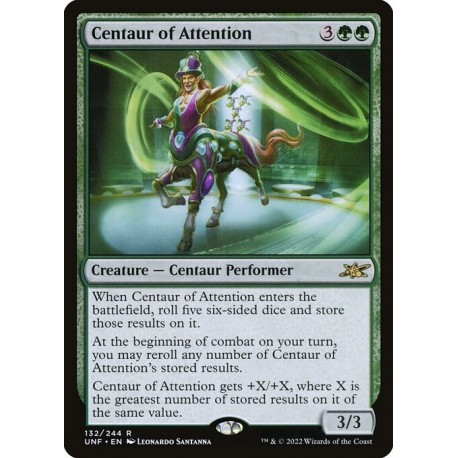 (Foil) Green - Centaur of Attention (R) [UNF]