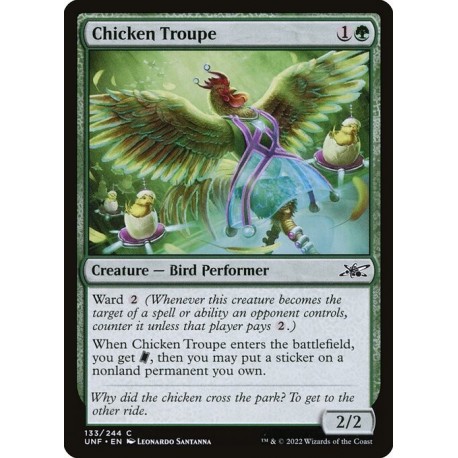 (Foil) Green - Chicken Troupe (C) [UNF]