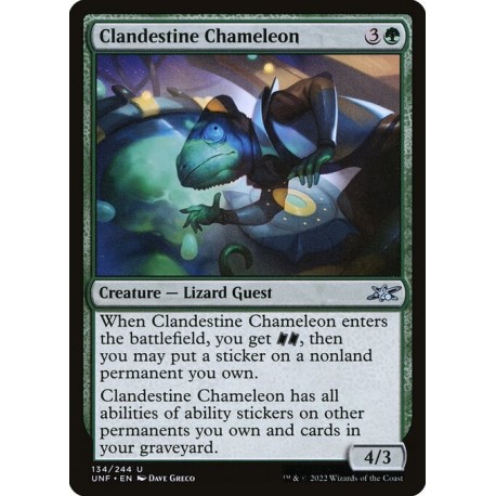 (Foil) Green - Clandestine Chameleon (U) [UNF]