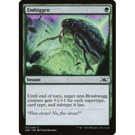 (Foil) Green - Embiggen (C) [UNF]