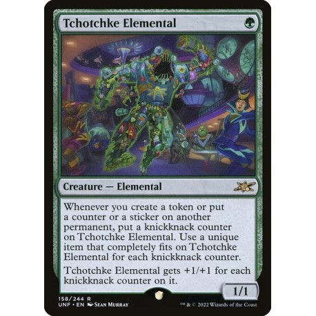 (Foil) Green - Tchotchke Elemental (R) [UNF]