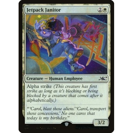 (Galaxy Foil) White - Jetpack Janitor (C) [UNF]