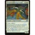 (Galaxy Foil) White - Sword-Swallowing Seraph (U) [UNF]