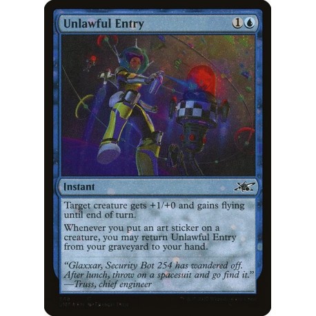 (Galaxy Foil) Blue - Unlawful Entry (C) [UNF]