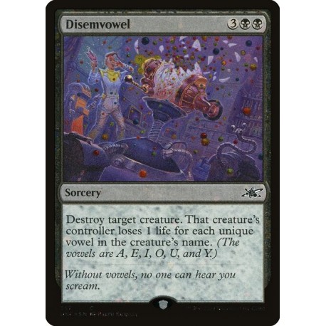 (Galaxy Foil) Black - Disemvowel (C) [UNF]
