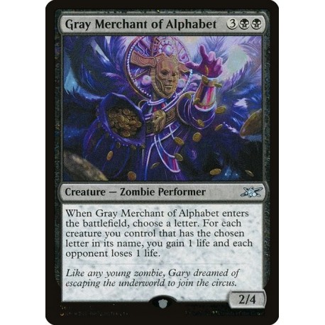 (Galaxy Foil) Black - Gray Merchant of Alphabet (U) [UNF]
