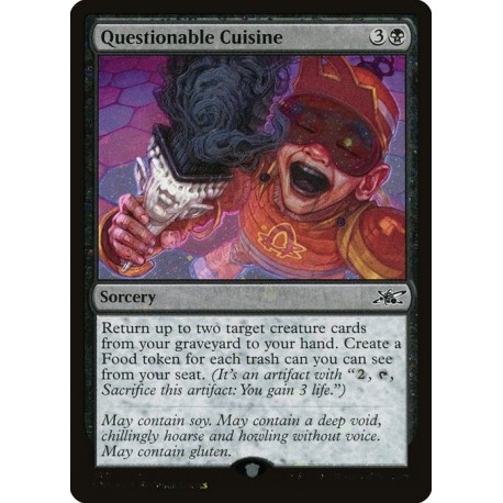 (Galaxy Foil) Black - Questionable Cuisine (C) [UNF]