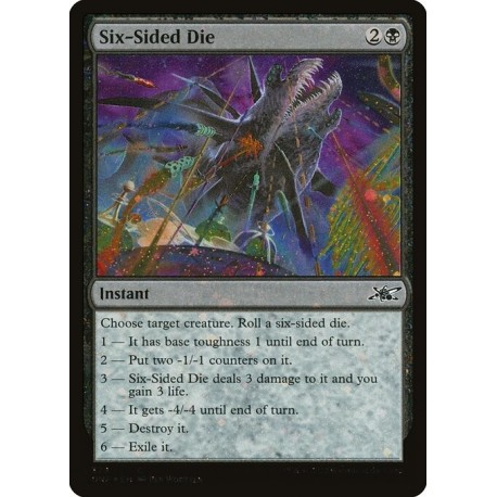 (Galaxy Foil) Black - Six-Sided Die (C) [UNF]