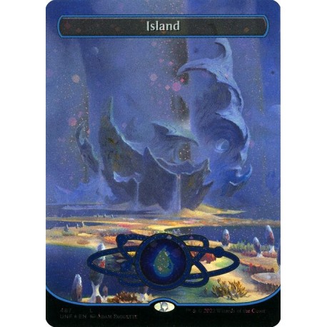 (Galaxy Foil) Land - Island (V1) (C) [UNF]