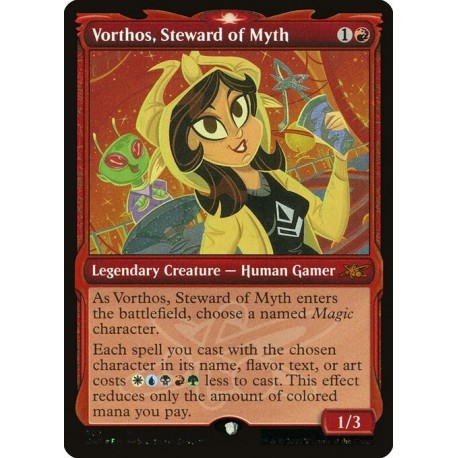 (Galaxy Foil) Red - Vorthos, Steward of Myth (SC) (M) [UNF]