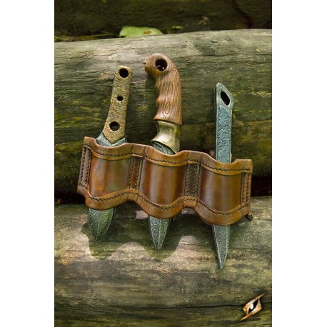 Set Voleur : 3 Couteaux de lancer et Fourreau (Rogue Knife Set & Holder) - Epic Armoury
