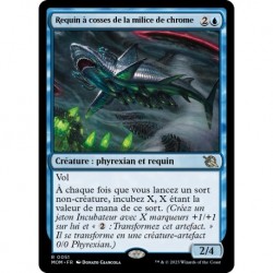 (FOIL) Bleue - Requin à cosses de la milice de chrome (R) [MOM]